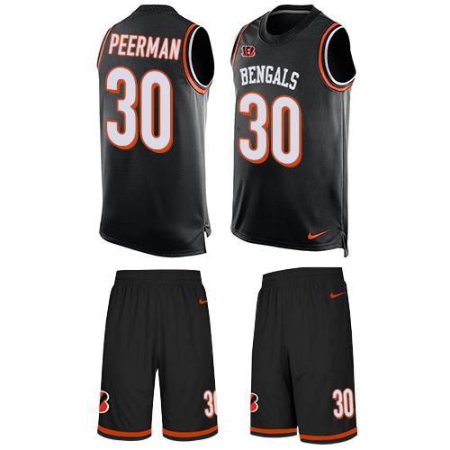 Nike Bengals #30 Cedric Peerman Black Team Color Men's Stitched NFL Limited Tank Top Suit Jersey - Click Image to Close